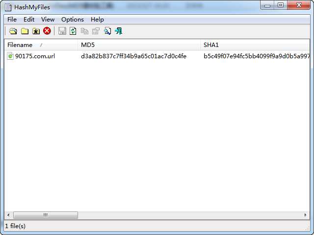 HashMyFiles(MD5值校验工具)
