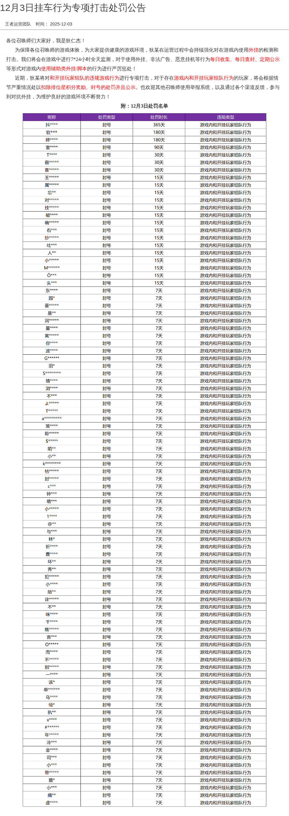 12月3日挂车行为专项打击处罚公告